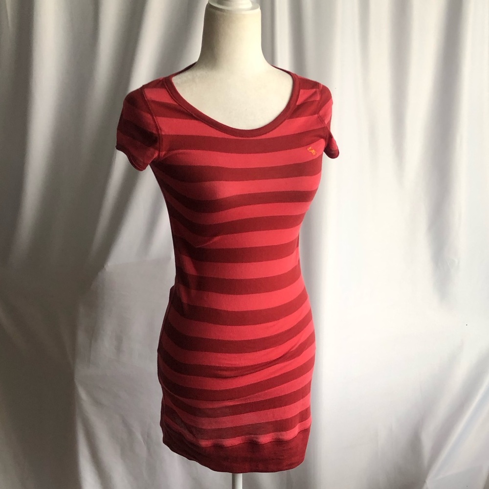 Vintage Abercrombie & Fitch Striped Short Sleeve Tunic Size Medium